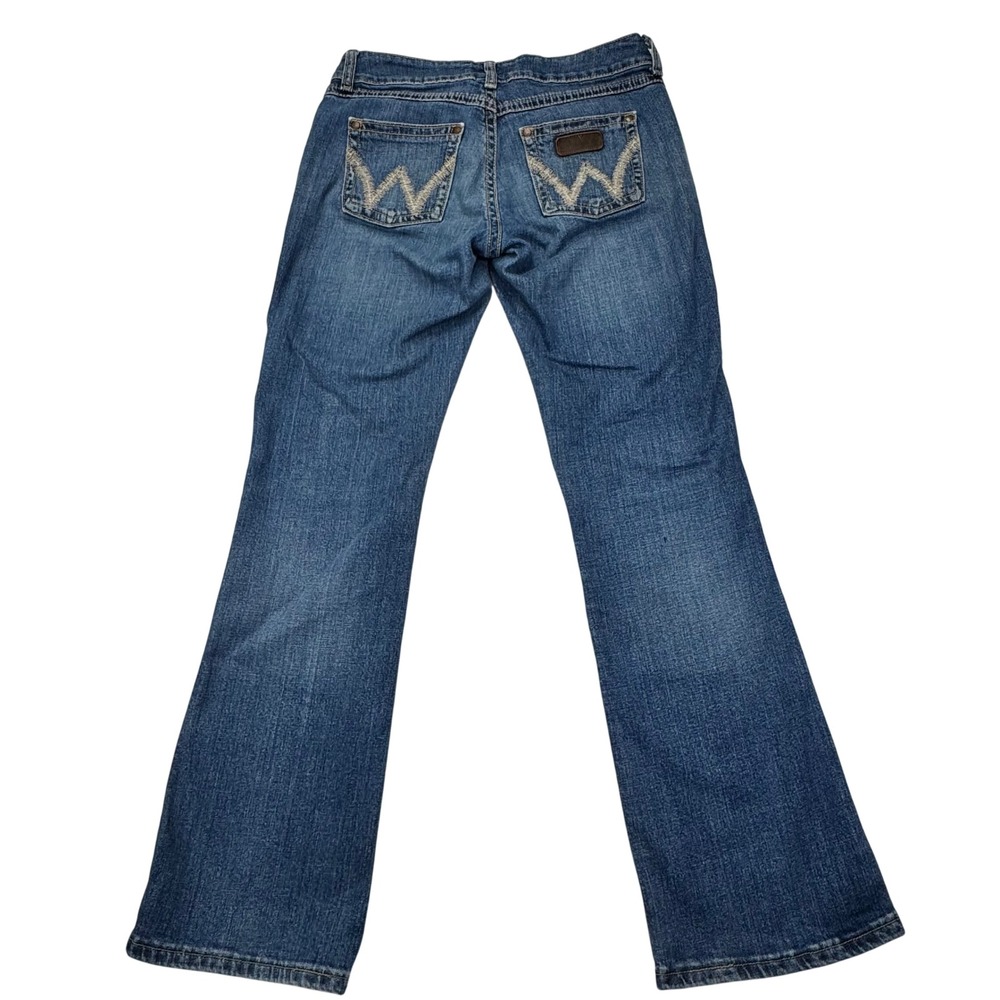 Wrangler Womens Bootcut Jeans Medium Wash Blue Embroidered Pockets 5/6x32